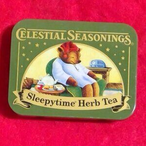 Vintage Celestial Seasonings *Sleepytime* Herb Tea TIN 3.25"x2.5" Mint Condition